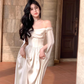 Ivory Satin Long Prom Dresses Evening Party Dresses         S5443