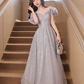 Sparkly Sequin Prom Party Dresses For Graduation Off Shoulder Long Floor Length Women Dresses       S5439