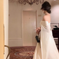 Ivory Satin Long Prom Dresses Evening Party Dresses         S5443