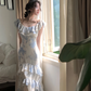 Women's Sexy Maxi Dress Bohemian Vintage Print Long Dress Evening Party Gown       S5413