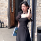 Women's Casual Maxi Dress A-Line Dress Square Neckline for Evening Parties      S5428
