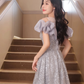 Sparkly Sequin Prom Party Dresses For Graduation Off Shoulder Long Floor Length Women Dresses       S5439