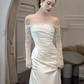 Off Shoulder Wedding Dress Elegant Fashion Dress      S5432