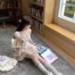 Pure desire style one shoulder halter neck short waist top 2025 sweet cake skirt suit R1243
