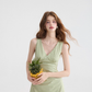 French green dress suspenders short skirt holiday wear skirt R2751