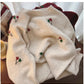 Retro embroidered flower round neck sweater for women long-sleeved sweater    S4805