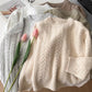 solid color round neck sweater soft knitted sweater top     S4754