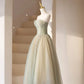 Lovely Strapless Long Tulle Prom Dress, A-Line Evening Dress       S5100