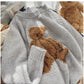 bear round neck sweater for women new style casual long-sleeved sweater    S4822