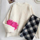 solid color soft long-sleeved sweater top     S4685