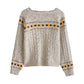 Fashionable long-sleeved knitted cardigan     S4729