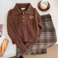 Embroidered long-sleeved sweater      S4734