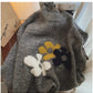 jacquard round neck sweater for women knitted top      S4830