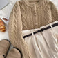 sweet round-neck short sweater cardigan      S4700