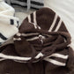 striped hooded knitted sweater    S4790