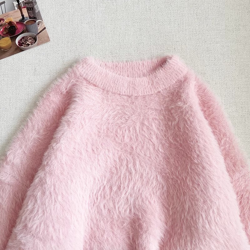 solid color soft long-sleeved sweater top     S4685