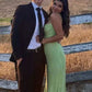 Spaghetti Straps Sparkly Long Prom Dresses Mermaid Prom Dress   S5203