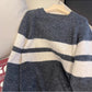 Striped sweater for women new soft knitted top      S4892
