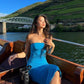 Blue Sheath Prom Dress, Sexy Evening Dress     S4972