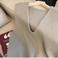 Solid Color Knitted Vest Women's New Sweater Vest     S5014