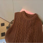 sweater vest for women new retro knitted vest outer wear      S5032