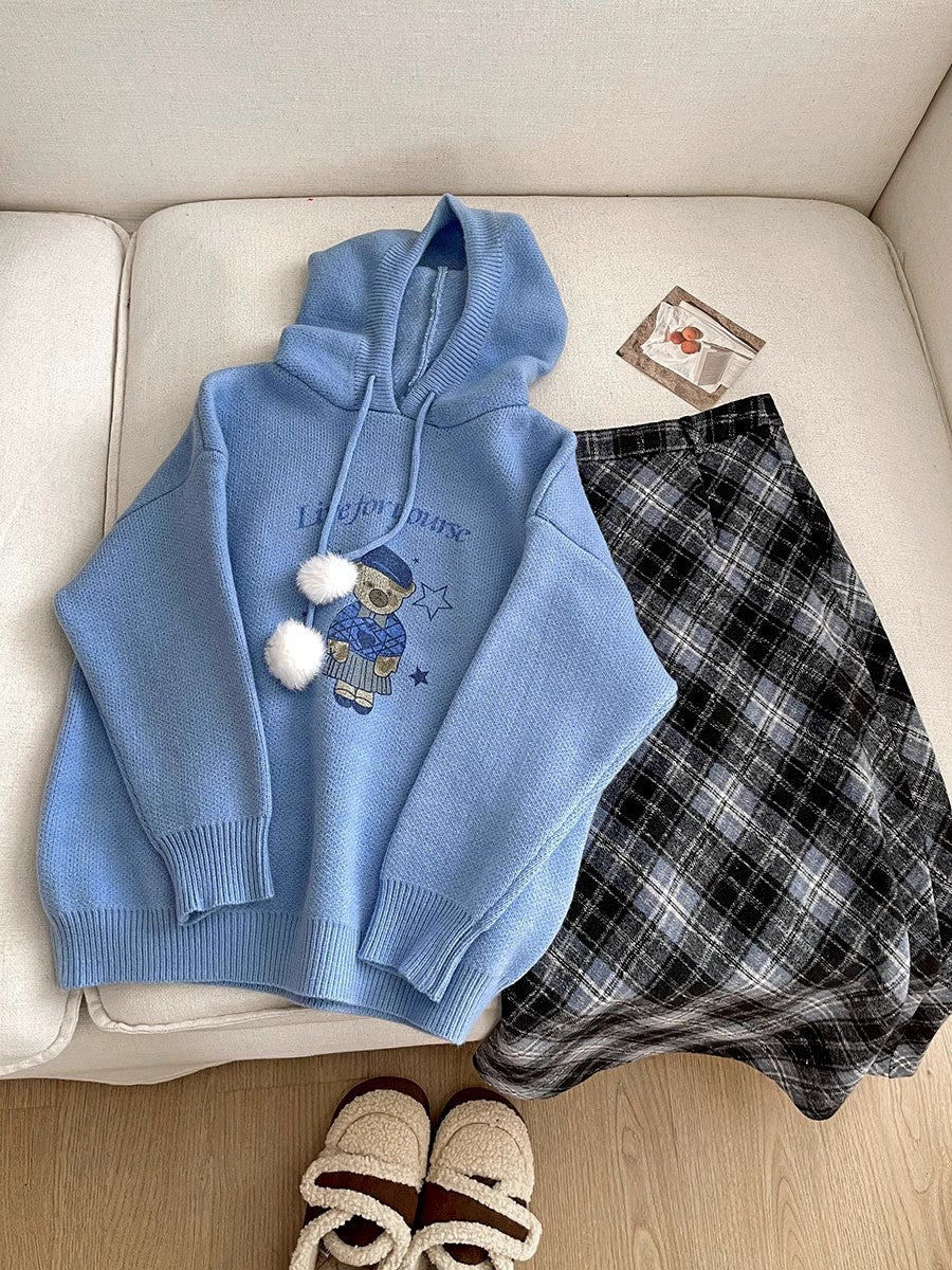 cute bear long-sleeved sweater     S4752