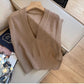 New V-neck knitted vest for women outer sleeveless vest top vest     S5016