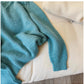 Solid color V-neck sweater for women new design long-sleeved sweater   S4890