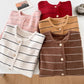 Sweet knitted cardigan round neck sweater jacket    S4728