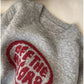 Gray soft round neck sweater for women long-sleeved knitted top      S4824