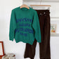 embroidered sweater round neck long-sleeved sweater top     S4780