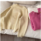 Women's round neck sweater soft long-sleeved sweater trendy     S4870