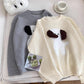 Fashionable and simple puppy jacquard cartoon round neck sweater    S4770