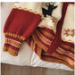 Christmas jacquard long-sleeved sweater jacket for women knitted cardigan    S4846