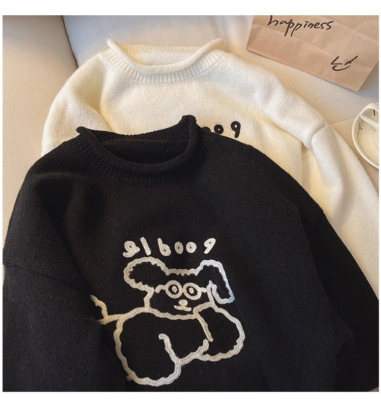 cartoon round neck sweater for women new style long-sleeved sweater trendy    S4876