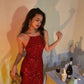 Red Sparkly Formal Dresses, Custom Make Evening Dress, Backless Formal Dress, Mermaid Evening Dress      S1093
