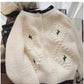 round neck sweater jacket for women knitted cardigan      S4815