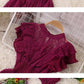 women's elegant ruffled lace dress       S5045
