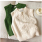 Retro knitted vest for women new round neck sleeveless sweater vest    S5012