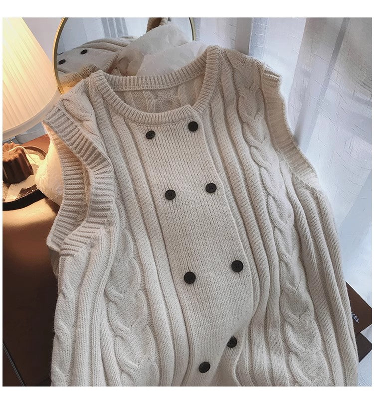 knitted vest for women new sweater cardigan jacket      S5013