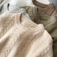 solid color round neck sweater soft knitted sweater top     S4754