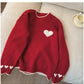 Fashionable embroidered round neck sweater for women      S4887