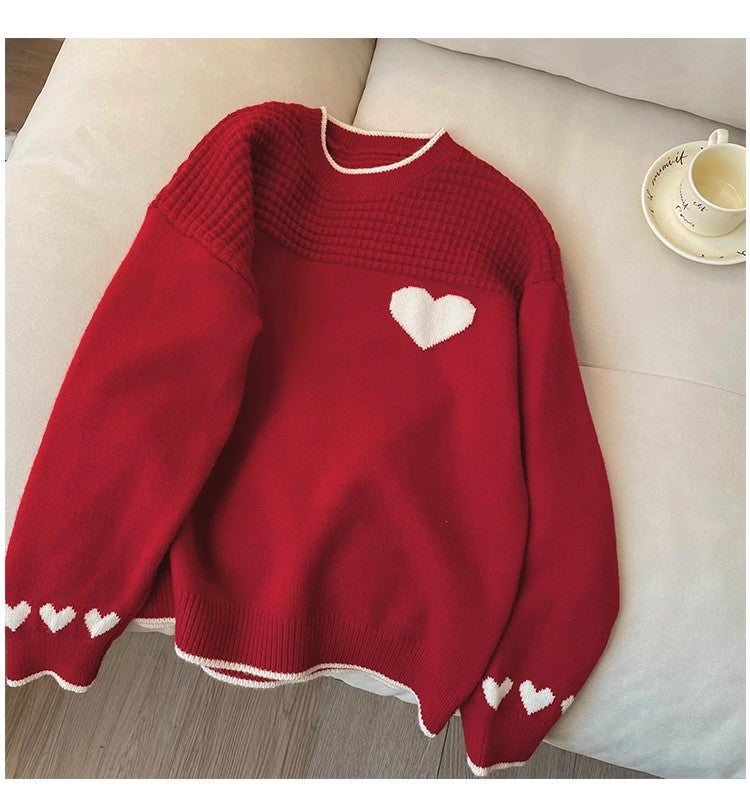 Fashionable embroidered round neck sweater for women      S4887