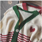 Striped knitted vest for womensleeveless sweater jacket     S5031