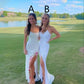 Long Prom Dresses Formal Gowns White Prom Dresses      S5228