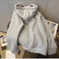 winter hooded sweatshirt for women new trendy casual cardigan jacket       S4936