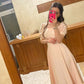 Light Pink Midi-length Evening Dress,Pink Prom Dress      S5117