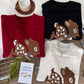 Cartoon jacquard soft casual round neck sweater     S4721