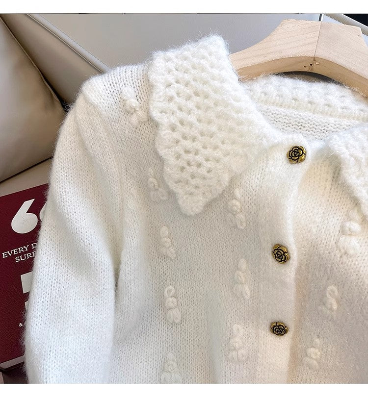 Sweet sweater jacket for women knitted cardigan    S4836