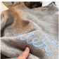 Designed embroidered round neck sweater for women long-sleeved sweater casual top      S4831